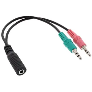 Comparateur de prix : InLine 2x 3,5mm > 3,5mm 4-polig headset adapter OMTP - zwart - 0,15 me...