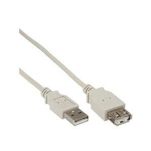 InLine 34650X Rallonge USB 2.0 mâle/femelle type A Beige/gris 0,5 m pas cher