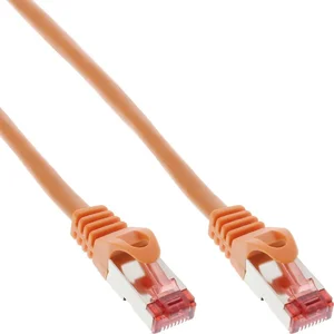 InLine 76433O Câble patch S/FTP (PiMf) Cat. 6 250 MHz PVC Cuivre Orange 0,3 m pas cher