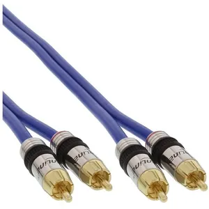 Comparateur de prix : InLine 89710P Câble audio RCA Contacts dorés 2x RCA M/M 10 m