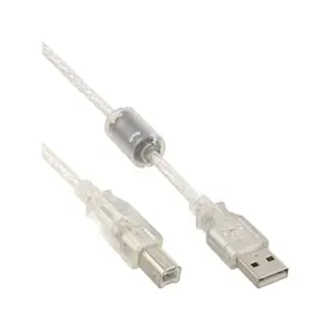 InLine 34555 câble USB 5 m USB A USB B Transparent pas cher
