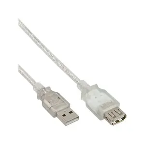 Comparateur de prix : InLine - Rallonge de câble USB - USB (M) pour USB (F) - 5 m - transparent