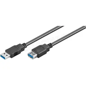 Goobay 93999 Câble de Rallonge SuperSpeed USB 3.0, Noir, 3m Longueur pas cher
