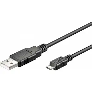 Comparateur de prix : Goobay Câble USB - Wentronic - micro-B 060 0.60m - Double blindage - Noir