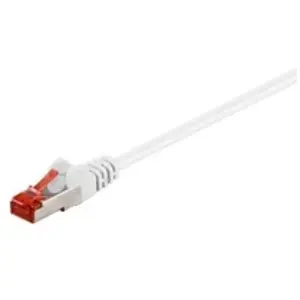Comparateur de prix : Wentronic Goobay 93508 CAT 6 Câble de Liaison, S/FTP (PiMF), Blanc, 30m Longueur