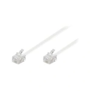 Comparateur de prix : Wentronic electronic components handels goobay - Câble de téléphone - RJ-11 (M) pour RJ-11 (M) - 10 m - blanc