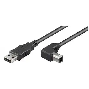 Goobay Câble d'imprimante coudé USB 2.0 Type A/B Mâle/Mâle 50 cm Noir