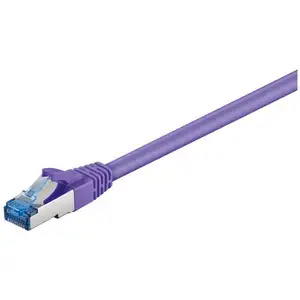 Comparateur de prix : Wentronic Goobay 93687 CAT 6a Câble de Liaison, S/FTP (PiMF), Violet, 1m Longueur