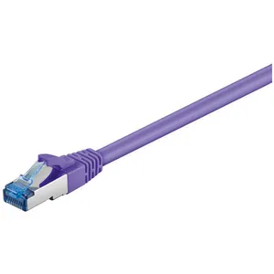 Wentronic Goobay 93666 CAT 6a Câble de Liaison, S/FTP (PiMF), Violet, 0.5m Longueur pas cher