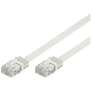 Comparateur de prix : Goobay 93357 CAT 5e Câble de Liaison Plat, U/UTP, Blanc, 0.5m Longueur