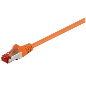 Câble de réseau RJ-45 GOOBAY CAT 6 50 cm orange sans halogène, moulé pas cher