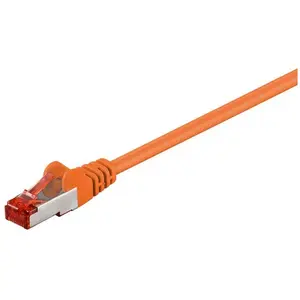 Goobay Wentronic electronic components handels CAT 6 Câble de Liaison, S/FTP (PiMF), Orange, 5m Longueur pas cher