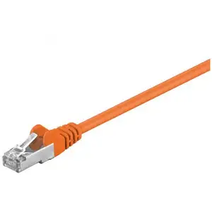 Comparateur de prix : Goobay 93455 CAT 5e Câble de Liaison, F/UTP, Orange, 0.25m Longueur