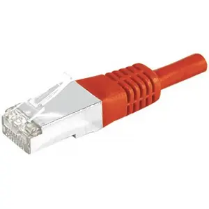 Comparateur de prix : Wentronic Electronic Components Handels Goobay 93786 CAT 6a Câble de Liaison, S/FTP (PiMF), Rouge, 3m Longueur