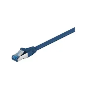 Comparateur de prix : Wentronic Electronic Components Handels Goobay 93738 CAT 6a Câble de Liaison, S/FTP (PiMF), Bleu, 2m Longueur