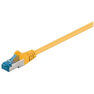 Comparateur de prix : Wentronic Electronic Components Handels Goobay 93700 CAT 6a Câble de Liaison, S/FTP (PiMF), Jaune, 10m Longueur