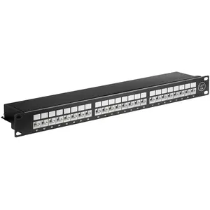 Goobay Cat 6a Panneau de Brassage 19 Pouces (48.3cm), Noir, 24 Ports pas cher