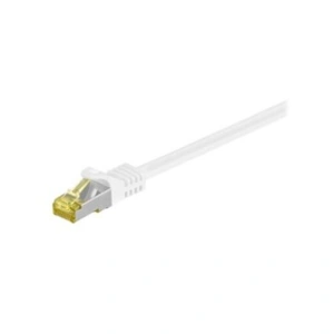 Comparateur de prix : Wentronic Electronic Components Handels Goobay 91092 RJ45 Câble de Liaison, S/FTP (PiMF), avec CAT 7 Câble en Vrac, Blanc, 1.5m Longueur