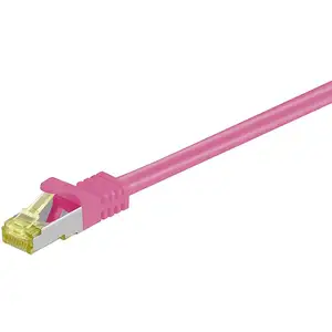 Comparateur de prix : goobay RJ-45 CAT7 2m câble de réseau Magenta S/FTP (S-STP)