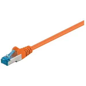 goobay CAT 6a Câble de Liaison, S/FTP (PiMF), Orange, 0.25 m Longueur pas cher