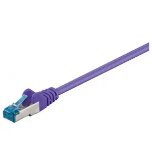 Goobay 94155 CAT 6a Câble de Liaison, S/FTP (PiMF), Violet, 0.25 m Longueur pas cher