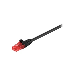 Wentronic goobay - Cordon de raccordement - RJ-45 (M) pour RJ-45 (M) - 25 cm - UTP - CAT 6 - moulé, sans crochet - noir pas cher
