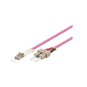 Comparateur de prix : Wentronic electronic components handels Goobay - OM4 Câble Patch à Fibre Optique Duplex lc/sc Violet 2 m (95944)