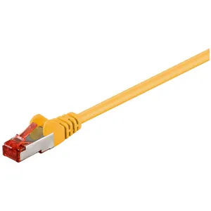 Comparateur de prix : Wentronic electronic components handels Goobay 95523 CAT 6 Câble de Liaison, S/FTP (PiMF), Jaune, 7.5 m Longueur
