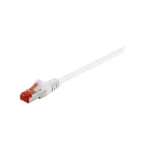 Comparateur de prix : Wentronic Goobay 95501 CAT 6 Câble de Liaison, S/FTP (PiMF), Blanc, 2 m Longueur