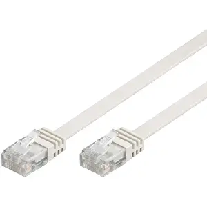 Comparateur de prix : Goobay 95156 CAT 6 Câble de Liaison Plat, U/UTP, Blanc, 10 m Longueur