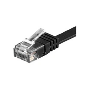 goobay CAT 6 Câble de Liaison Plat, U/UTP, Noir, 15 m Longueur pas cher