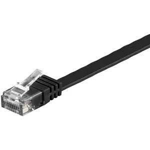 Comparateur de prix : Goobay CAT 6 Câble de Liaison Plat, U/UTP, Noir, 3 m Longueur