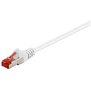 Goobay 95461 CAT 6 Câble de Liaison, S/FTP (PiMF), Blanc, 0.25 m Longueur pas cher