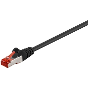 Wentronic Goobay 95468 CAT 6 Câble de Liaison, S/FTP (PiMF), Noir, 0.5 m Longueur pas cher