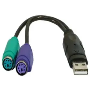 Goobay Adaptateur USB A mâle vers 2 x PS/2 femelle pas cher