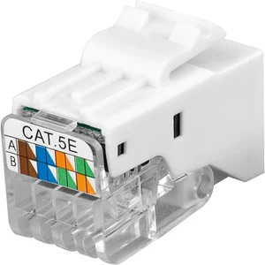 Cat 5e Keystone RJ45 Jack, utp, 100 MHz, Blanc - 95739 - Goobay pas cher