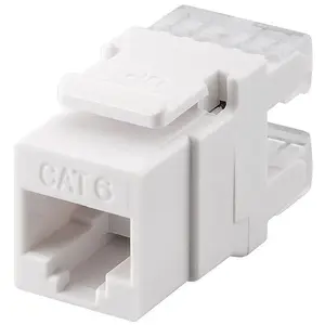 Wentronic Goobay Connecteur Keystone RJ45 vers TB110 Cat 6 UTP Blanc pas cher