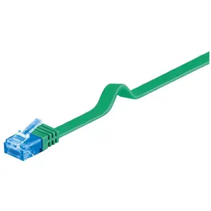 Goobay 96297 CAT 6 A U/UTP Câble de Liaison Plat, Vert, 0.5m Longueur pas cher
