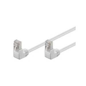 Câble Réseau - GOOBAY - CAT 5e - 2 x angle 90° - F/UTP - 25 cm - Blanc pas cher