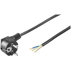 Goobay Câble d'alimentation électrique CEE7 Mâle vers Bornes 5m Noir pas cher