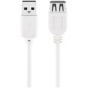 Comparateur de prix : Goobay 96197 Câble Rallonge de Recharge USB 2.0 Hi-Speed, Blanc, 0.6m Longueur