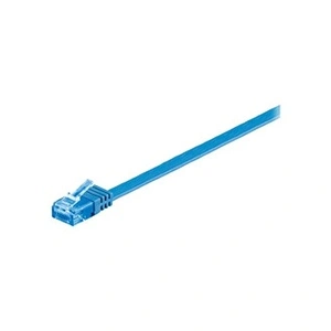 Goobay 96317 CAT 6 A U/UTP Câble de Liaison Plat, Bleu, 2m Longueur pas cher