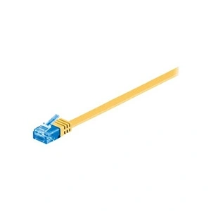 Goobay 96318 CAT 6 A U/UTP Câble de Liaison Plat, Jaune, 2m Longueur pas cher