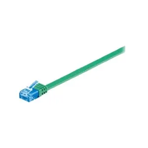Goobay 96319 CAT 6 A U/UTP Câble de Liaison Plat, Vert, 2m Longueur pas cher