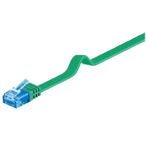 Goobay 96308 CAT 6 A U/UTP Câble de Liaison Plat, Vert, 1m Longueur pas cher