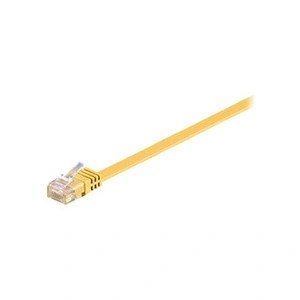 Goobay 96420 CAT 6 U/UTP Câble de Liaison Plat, Jaune, 3m Longueur pas cher