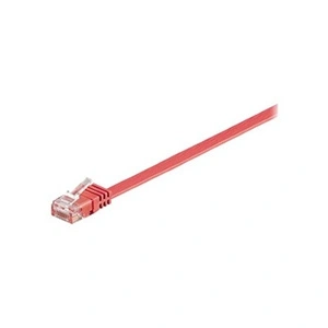 Goobay 96412 CAT 6 U/UTP Câble de Liaison Plat, Rouge, 2m LongueurVendu paramazon