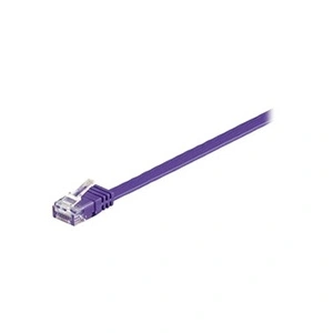 Goobay 96417 CAT 6 U/UTP Câble de Liaison Plat, Violet, 2m Longueur pas cher