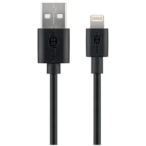 goobay Câble de Synchronisation et de Chargement USB, Noir, 1m Longueur de Câble - 63523 pas cher
