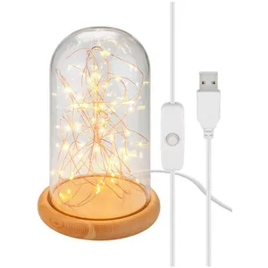 Comparateur de prix : goobay 60340 Cloche en verre avec micro-chaîne lumineuse LED/lampe déc...